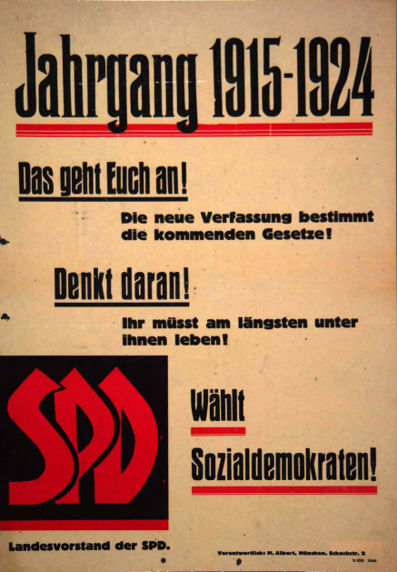 Dokumente Bild 117: Wahlplakat der SPD 1946 [Archiv der Sozialen Demokratie]