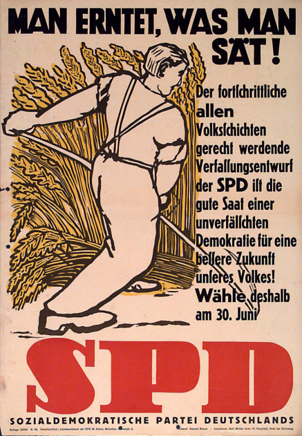 Dokumente Bild 114: Wahlplakat der SPD 1946 [Archiv der Sozialen Demokratie]