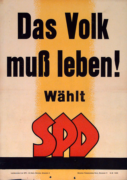 Dokumente Bild 126: Wahlplakat der SPD 1946 [Archiv der Sozialen Demokratie]