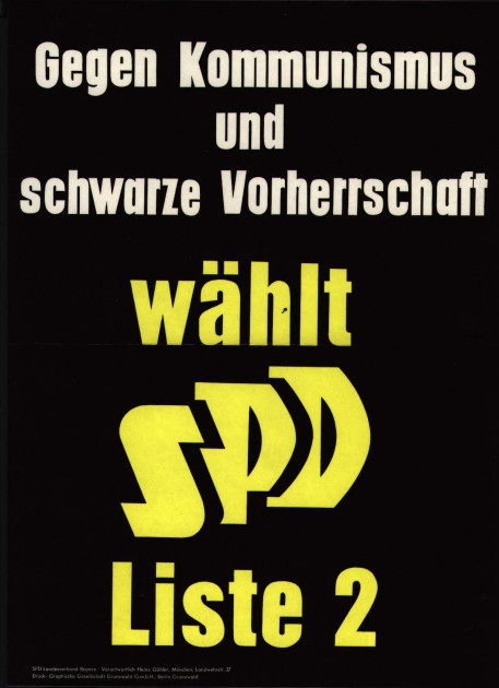 Dokumente Bild 142: Plakat der SPD 1958 [Archiv der Sozialen Demokratie]