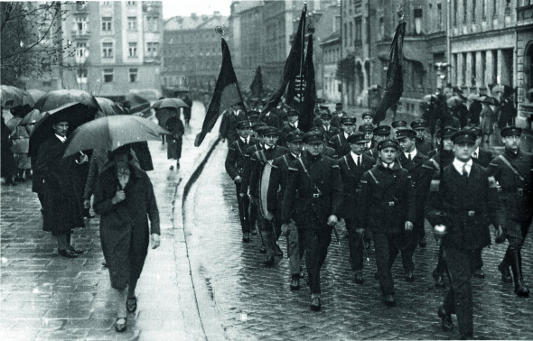 Lexikon Bild 040: Demonstration des Reichsbanners in München 1927 [Archiv der Münchner Arbeiterbewegung]