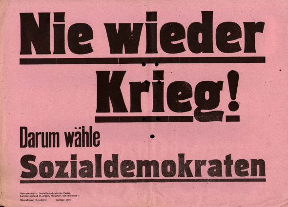 Dokumente Bild 106: Wahlplakat der SPD 1946 [Archiv der Sozialen Demokratie]
